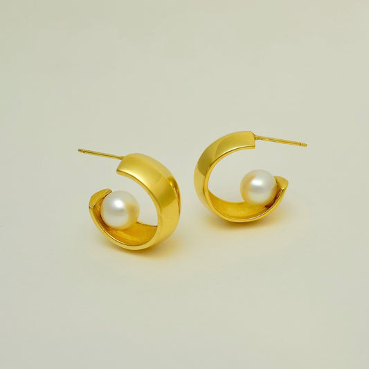 The Lune Gold Vermeil Earrings