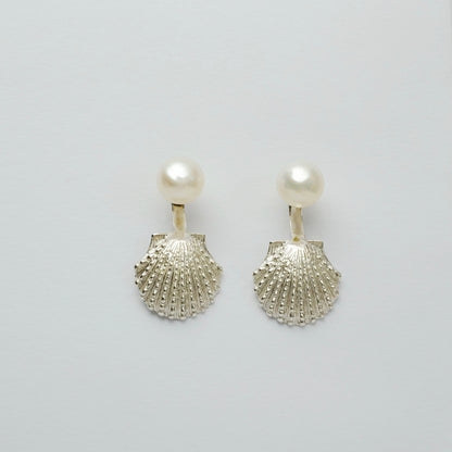 By The Sea Silver Pearl Earrings