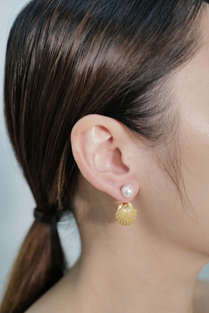 By The Sea Gold Vermeil Pearl Earrings