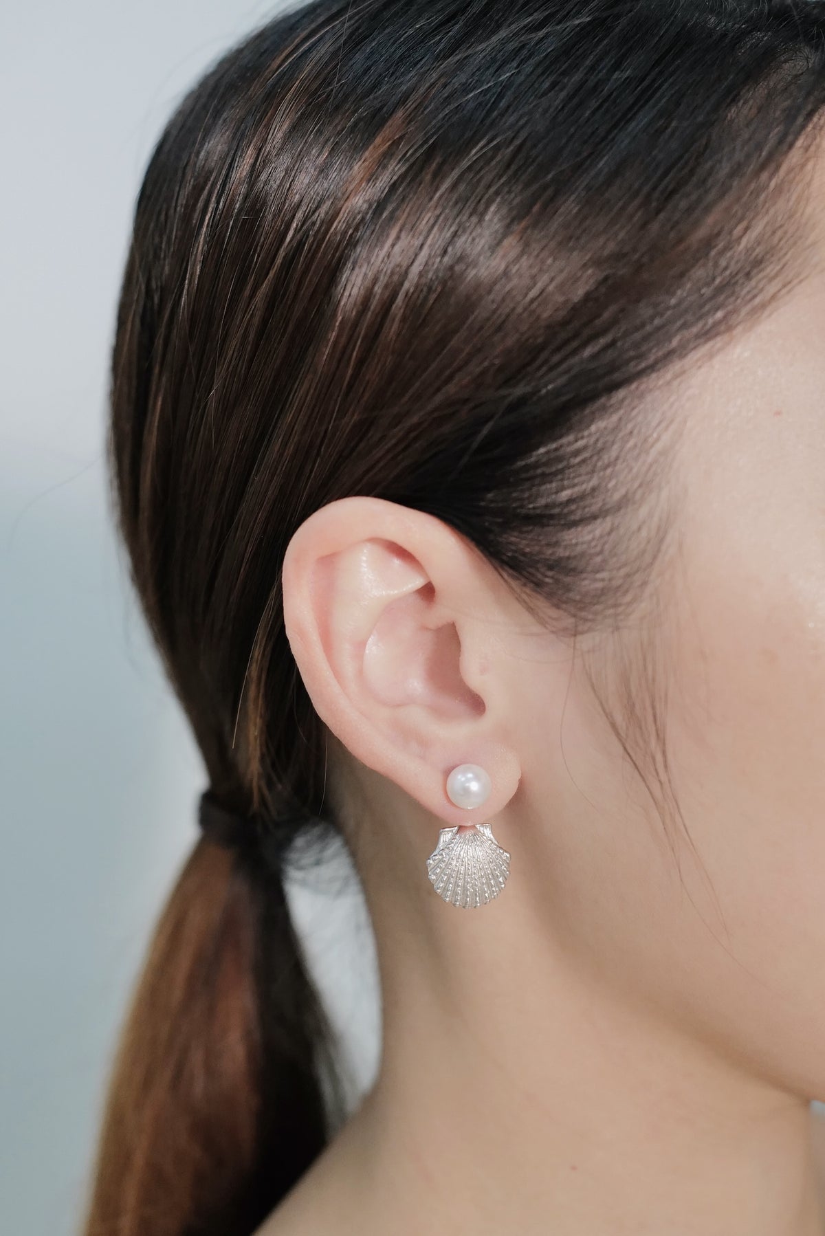 By The Sea Silver Pearl Earrings